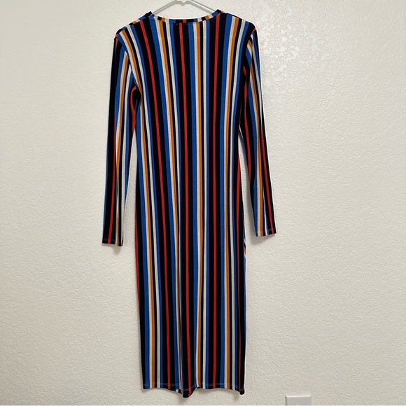 Zara Multicolor Striped Long Sleeve Dress - Picture 2 of 8